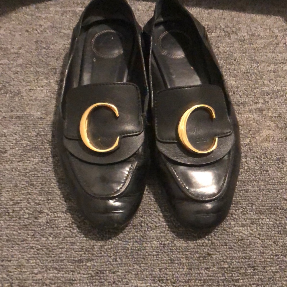 Chloe logo loafers